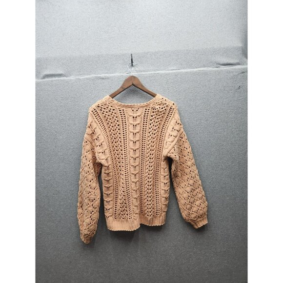 Sky & Sparrow Womens Peach Chenille Knit Sweater M - Picture 6 of 6